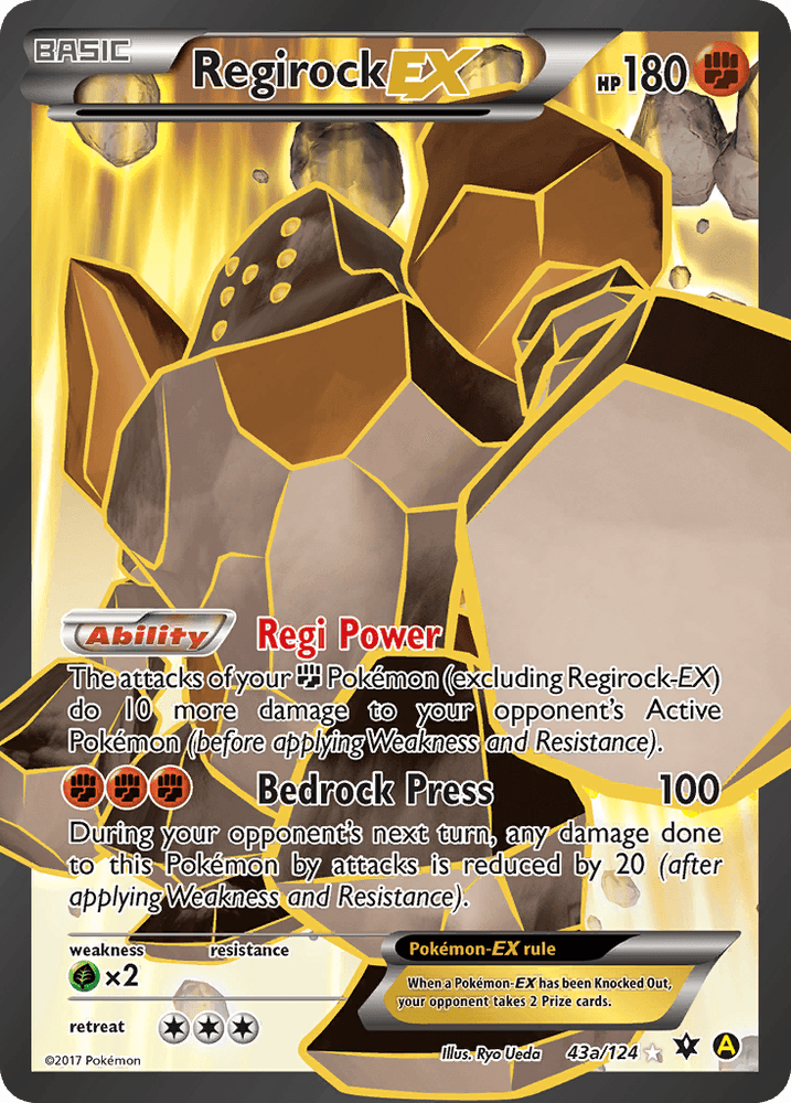 Regirock EX (43a/124) [Alternate Art Promos] (Online Only)