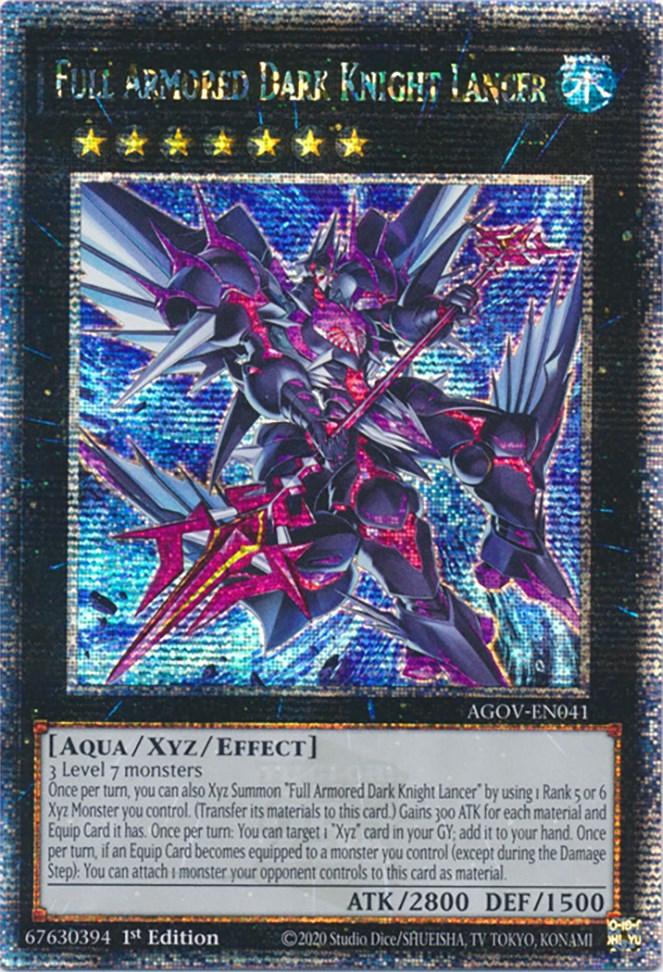 Full Armored Dark Knight Lancer (Quarter Century Secret Rare) [AGOV-EN041] Quarter Century Secret Rare (ONLINE ORDER ONLY)