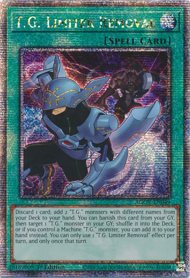 T.G. Limiter Removal (Quarter Century Secret Rare) [AGOV-EN049] Quarter Century Secret Rare (ONLINE ORDER ONLY)