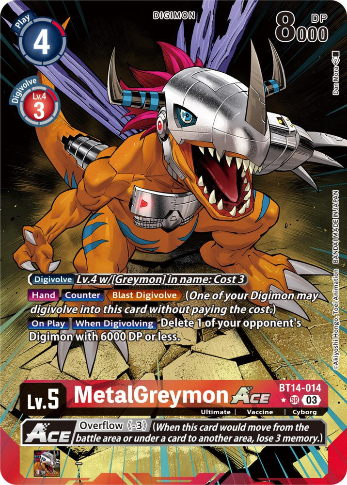 MetalGreymon Ace [BT14-014](Alternate Art) [Blast Ace] (ONLINE ORDER ONLY)