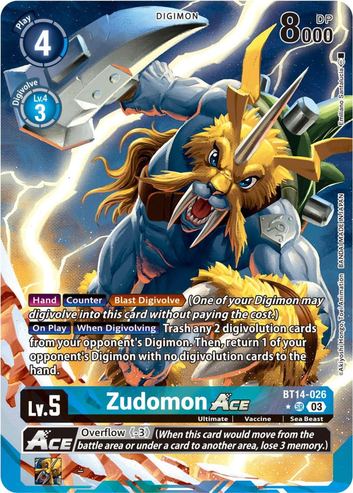 Zudomon Ace [BT14-026](Alternate Art) [Blast Ace] (ONLINE ORDER ONLY)