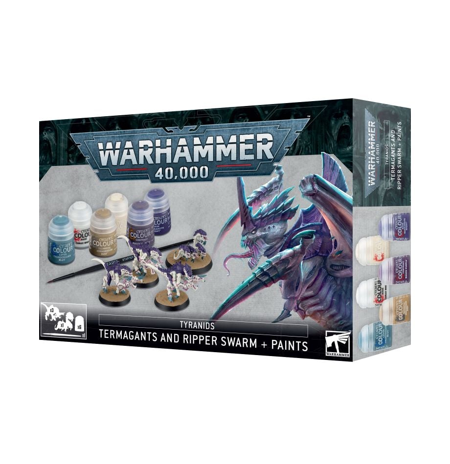 Warhammer 40K: Tyranids - Termagants and Ripper Swarm + Paints Set (ONLINE ORDER ONLY)