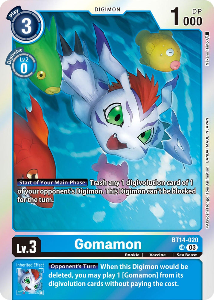 Gomamon [BT14-020] [Blast Ace] (ONLINE ORDER ONLY)