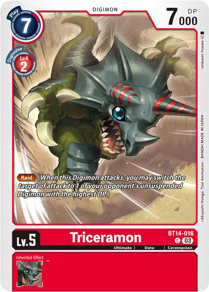 Triceramon [BT14-016] [Blast Ace] (ONLINE ORDER ONLY)