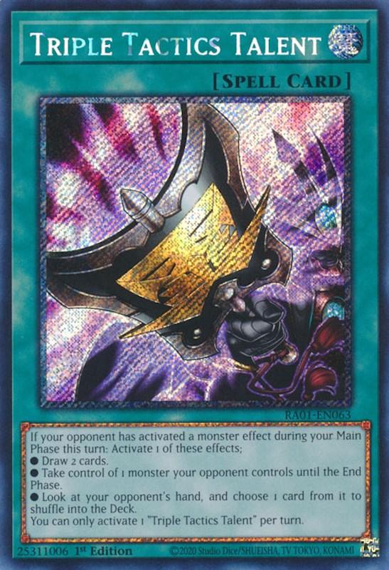 Triple Tactics Talent [RA01-EN063] Platinum Secret Rare (ONLINE ORDER ONLY)