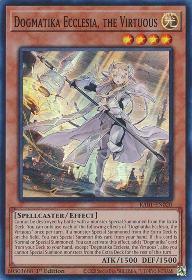 Dogmatika Ecclesia, the Virtuous [RA01-EN020] Super Rare (ONLINE ORDER ONLY)