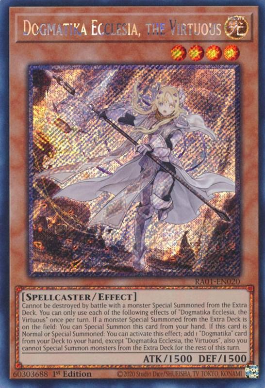 Dogmatika Ecclesia, the Virtuous [RA01-EN020] Platinum Secret Rare (ONLINE ORDER ONLY)