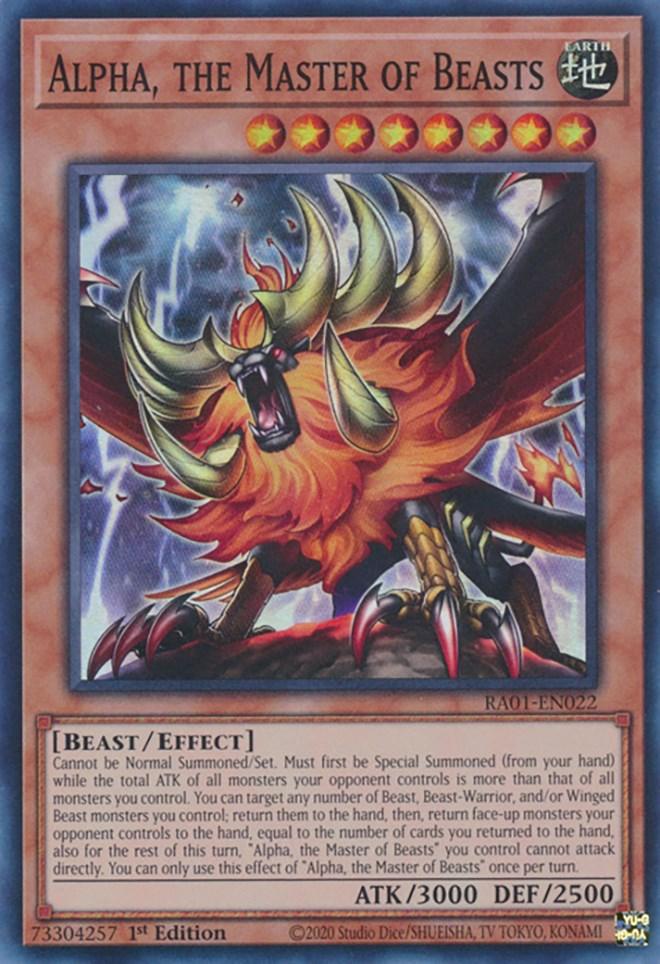 Alpha, the Master of Beasts [RA01-EN022] Super Rare (ONLINE ORDER ONLY)
