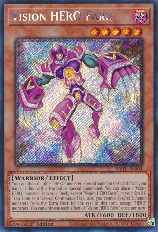 Vision HERO Faris [RA01-EN004] Platinum Secret Rare (ONLINE ORDER ONLY)