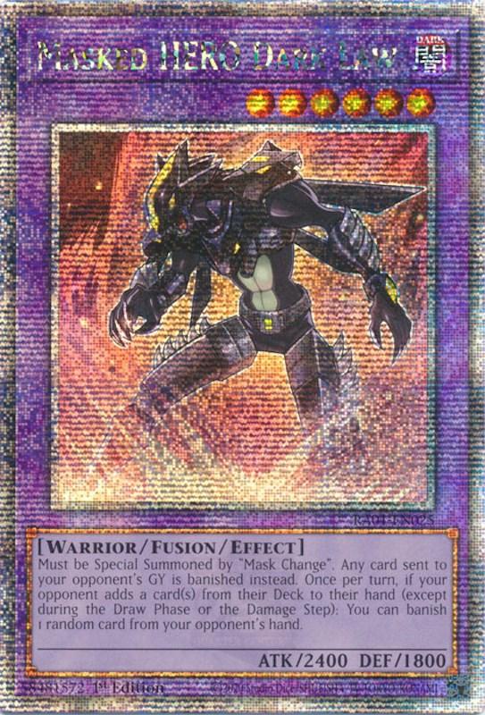 Masked HERO Dark Law [RA01-EN025] Quarter Century Secret Rare (ONLINE ORDER ONLY)
