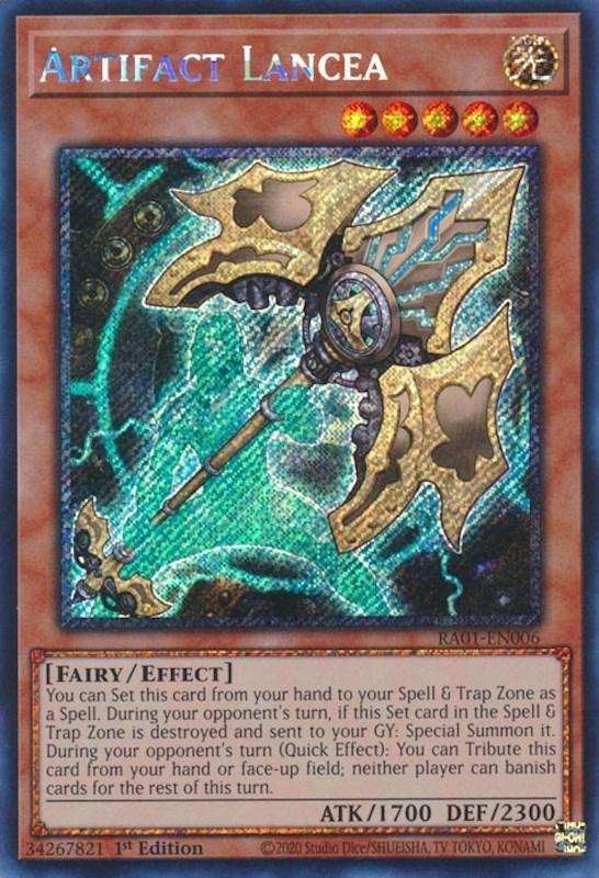 Artifact Lancea [RA01-EN006] Platinum Secret Rare (ONLINE ORDER ONLY)