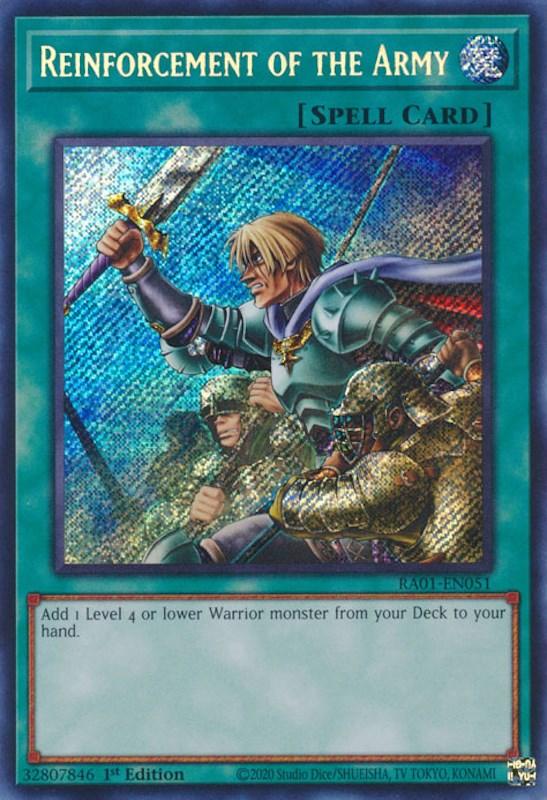 Reinforcement of the Army [RA01-EN051] Secret Rare (ONLINE ORDER ONLY)