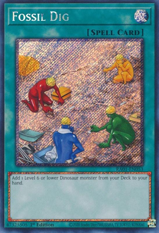 Fossil Dig [RA01-EN053] Platinum Secret Rare (ONLINE ORDER ONLY)