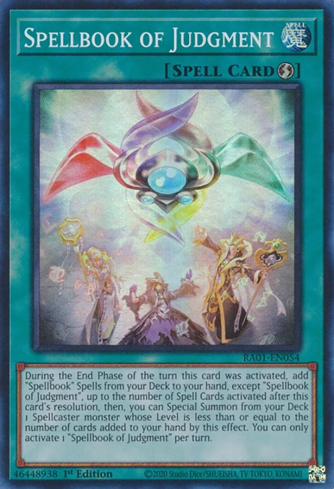Spellbook of Judgment [RA01-EN054] Super Rare (ONLINE ORDER ONLY)