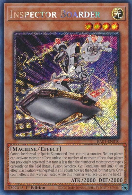 Inspector Boarder [RA01-EN010] Platinum Secret Rare (ONLINE ORDER ONLY)