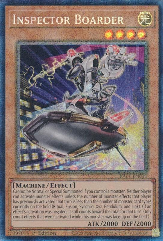 Inspector Boarder [RA01-EN010] Prismatic Collector's Rare (ONLINE ORDER ONLY)