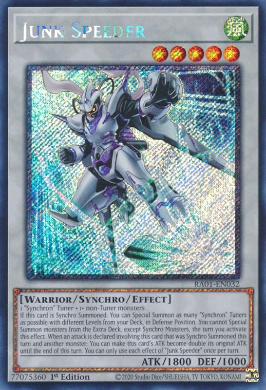 Junk Speeder [RA01-EN032] Platinum Secret Rare (ONLINE ORDER ONLY)
