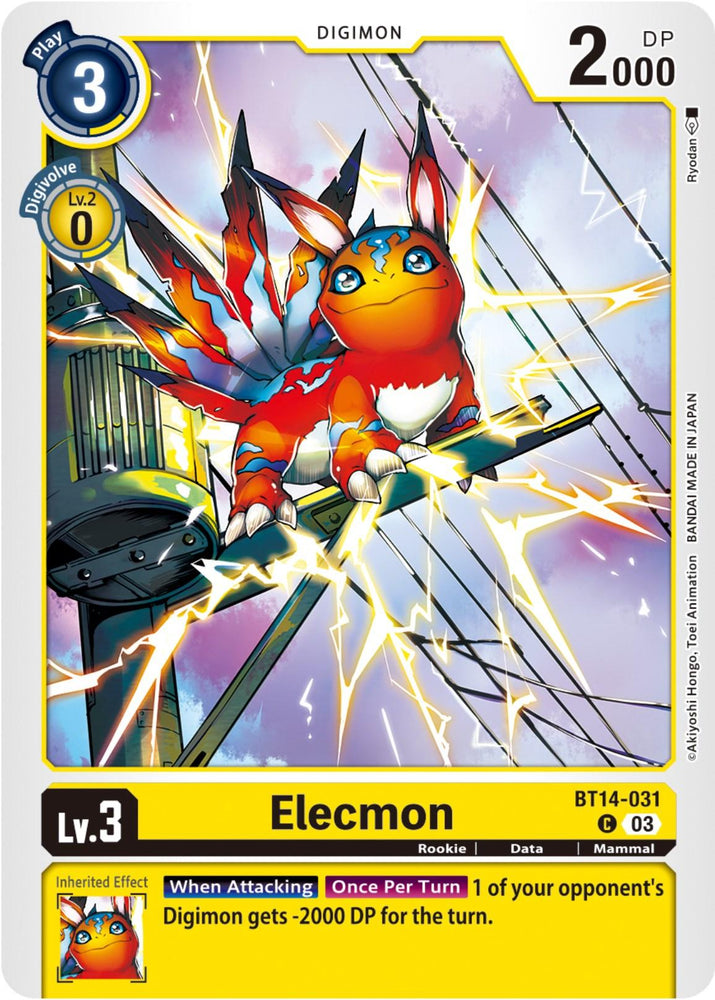 Elecmon [BT14-031] [Blast Ace] (ONLINE ORDER ONLY)