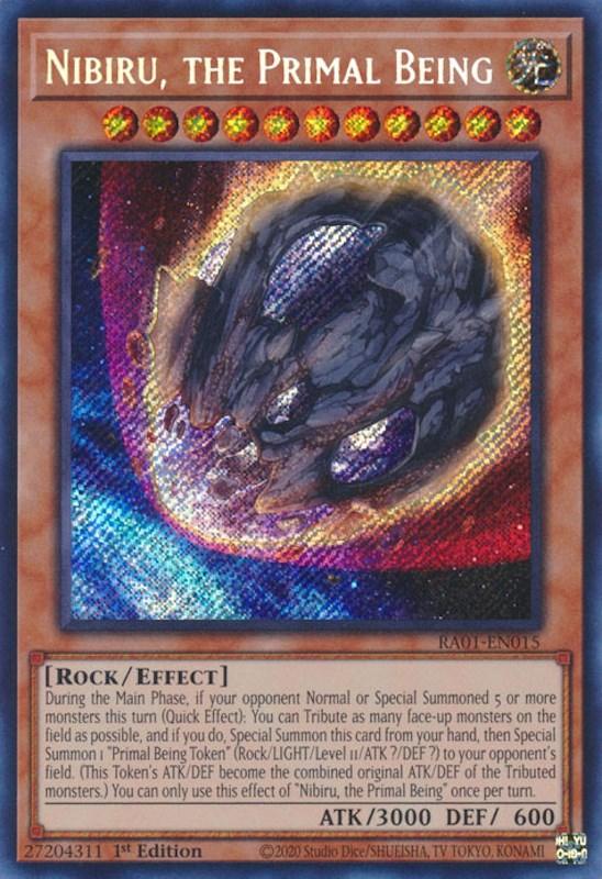 Nibiru, the Primal Being [RA01-EN015] Secret Rare (ONLINE ORDER ONLY)