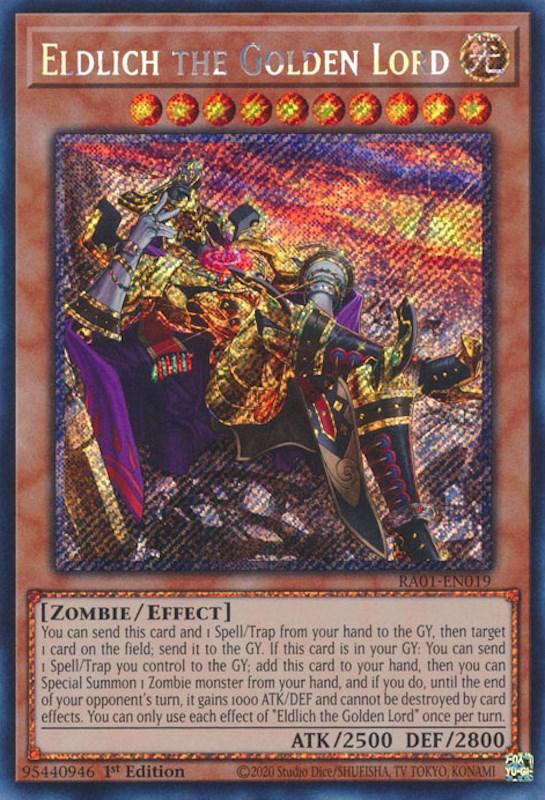 Eldlich the Golden Lord (Alternate Art) [RA01-EN019] Platinum Secret Rare (ONLINE ORDER ONLY)