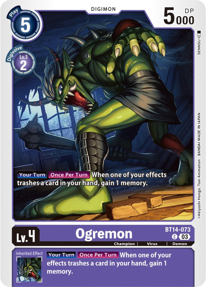 Ogremon [BT14-073] [Blast Ace] (ONLINE ORDER ONLY)