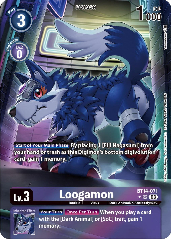 Loogamon [BT14-071] (Alternate Art) [Blast Ace] (ONLINE ORDER ONLY)