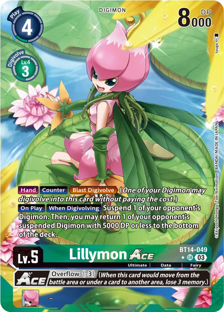 Lillymon Ace [BT14-049] (Alternate Art) [Blast Ace] (ONLINE ORDER ONLY)