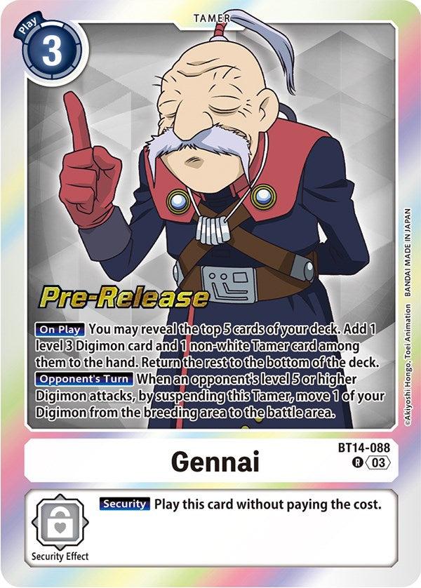 Gennai [BT14-088] [Blast Ace Pre-Release Cards] (ONLINE ORDER ONLY)