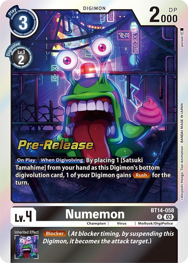 Numemon [BT14-058] [Blast Ace Pre-Release Cards] (ONLINE ORDER ONLY)