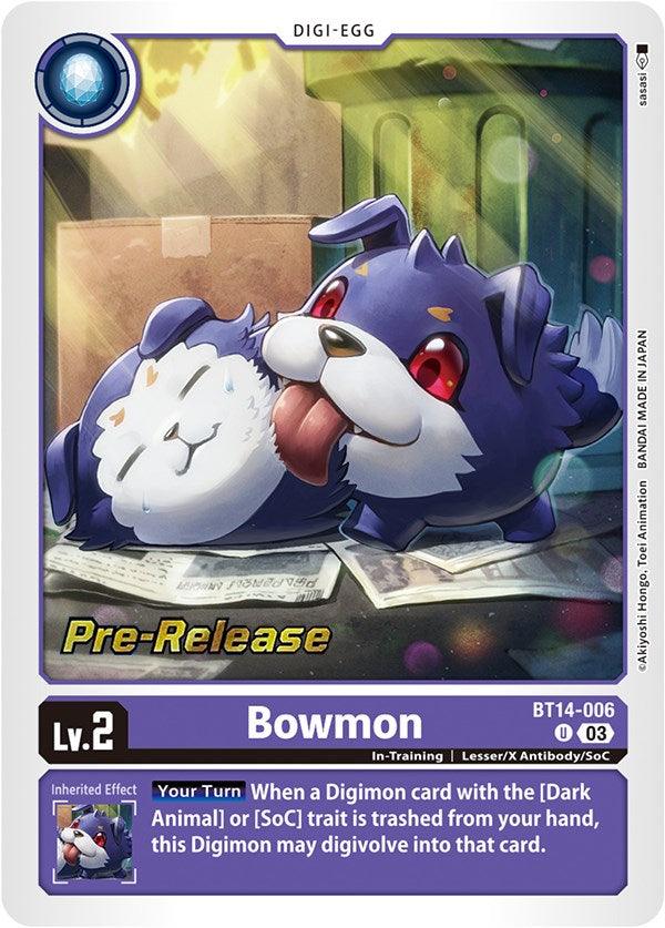 Bowmon [BT14-006] [Blast Ace Pre-Release Cards] (ONLINE ORDER ONLY)
