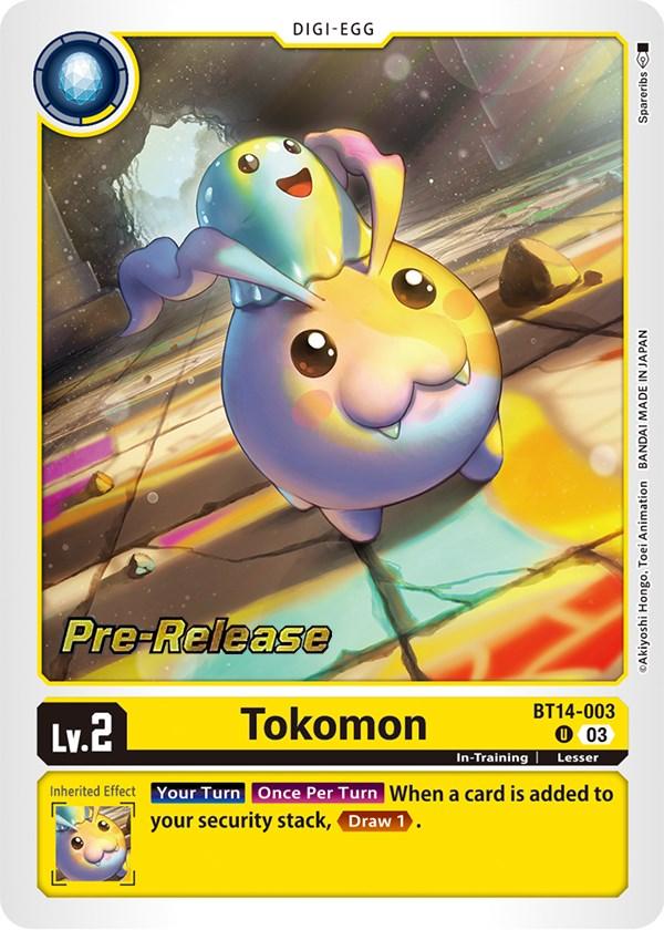 Tokomon [BT14-003] [Blast Ace Pre-Release Cards] (ONLINE ORDER ONLY)