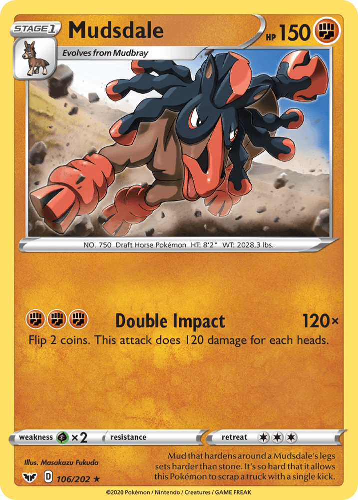 Mudsdale (106/202) [Sword & Shield: Base Set] (Online Only)