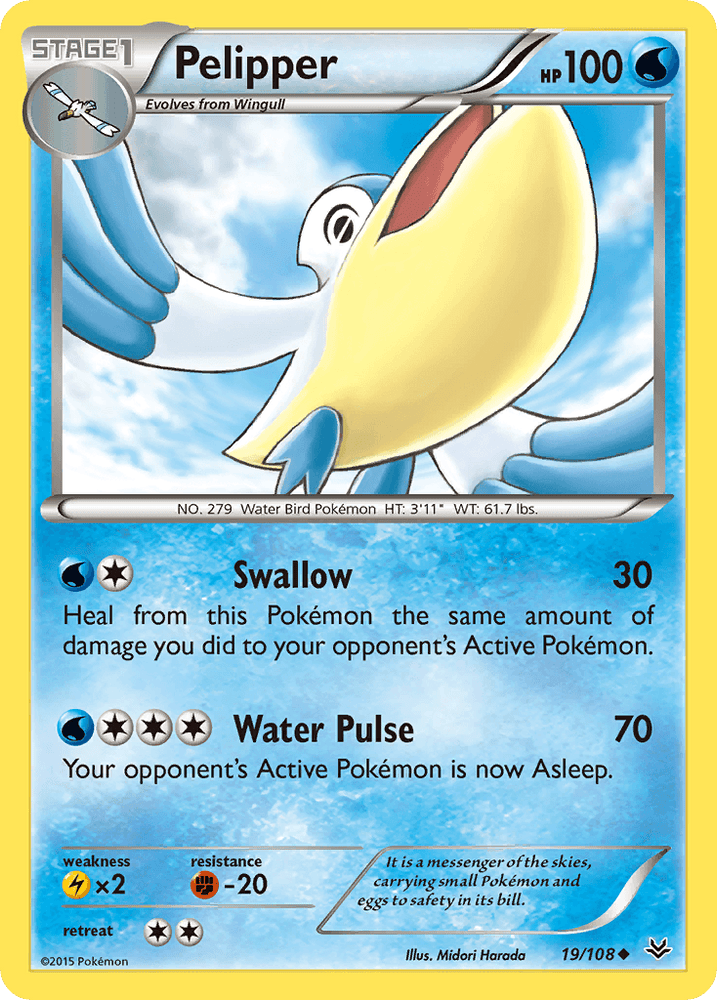 Pelipper (19/108) [XY: Roaring Skies] (Online Only)