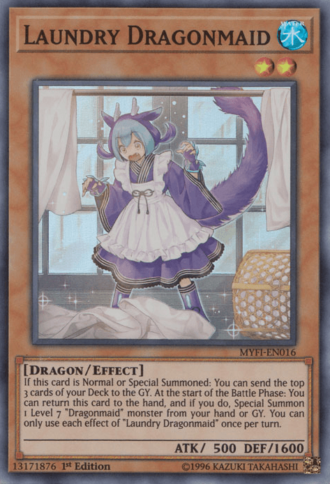 Laundry Dragonmaid [MYFI-EN016] Super Rare (ONLINE ORDER ONLY)