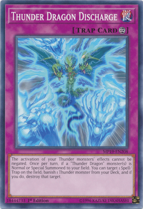 Thunder Dragon Discharge [MP19-EN208] Common (ONLINE ORDER ONLY)