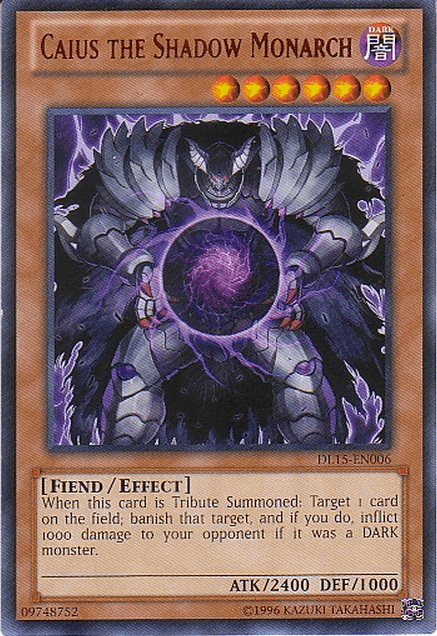 Caius the Shadow Monarch (Red) [DL15-EN006] Rare (ONLINE ORDER ONLY)