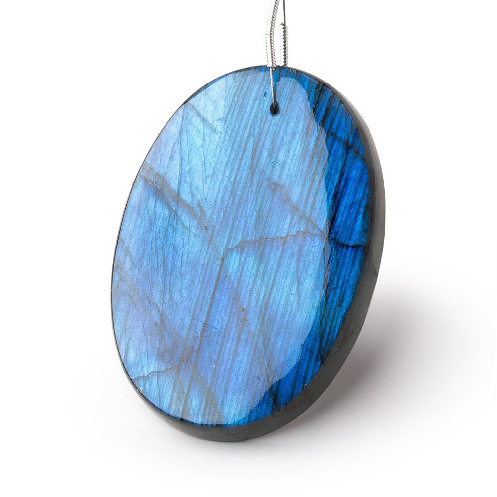 52x36x8mm Labradorite Plain Oval Pendant 1 AAA Focal (ONLINE ORDER ONLY)