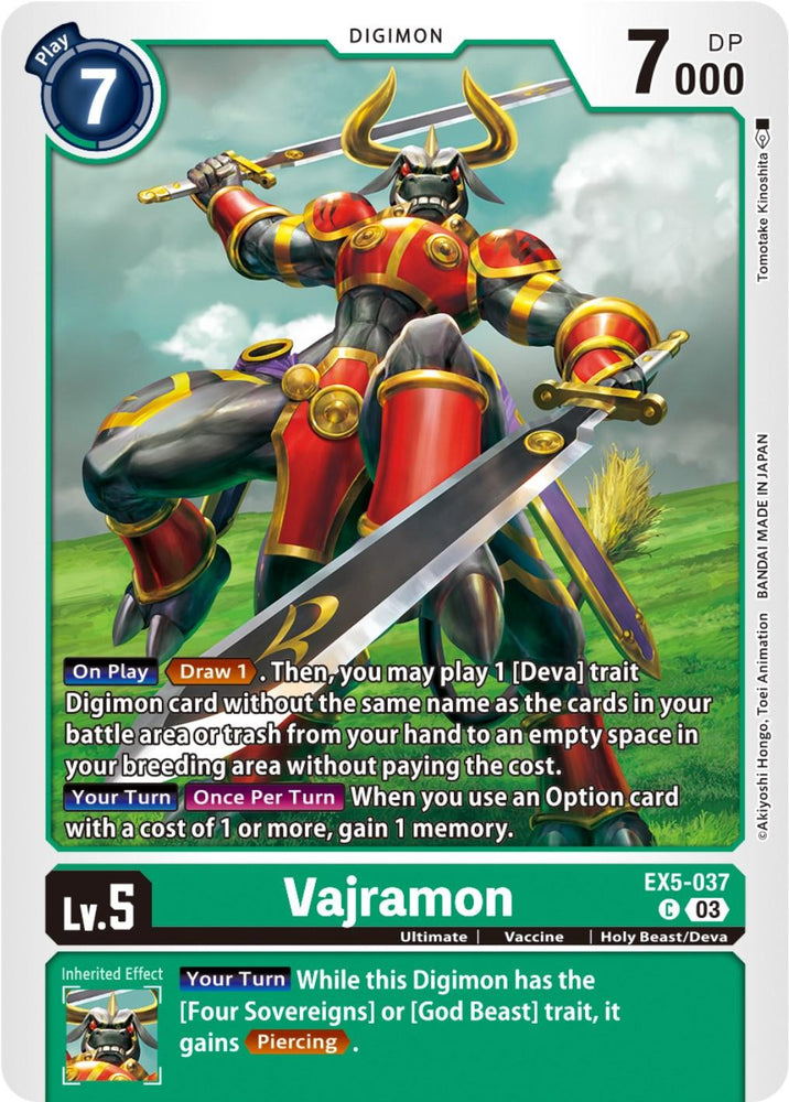 Vajramon [EX5-037] [Animal Colosseum] (ONLINE ORDER ONLY)