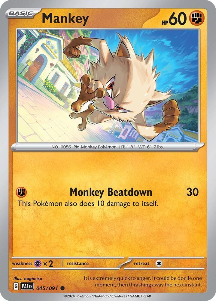 Mankey (045/091) [Scarlet & Violet: Paldean Fates] (Online Only)