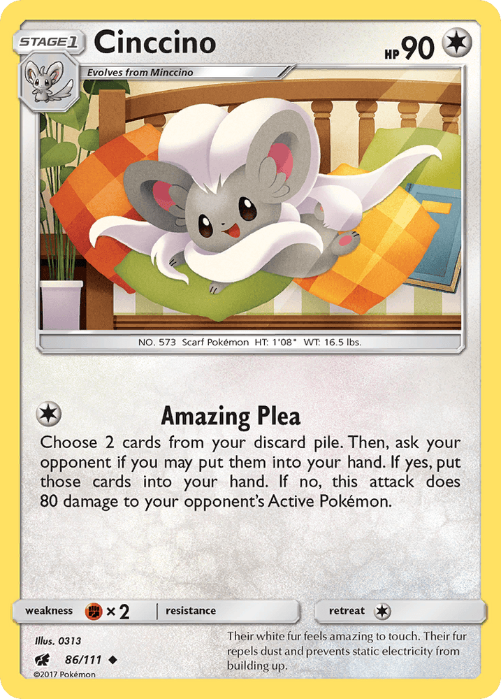 Cinccino (86/111) [Sun & Moon: Crimson Invasion] (Online Only)