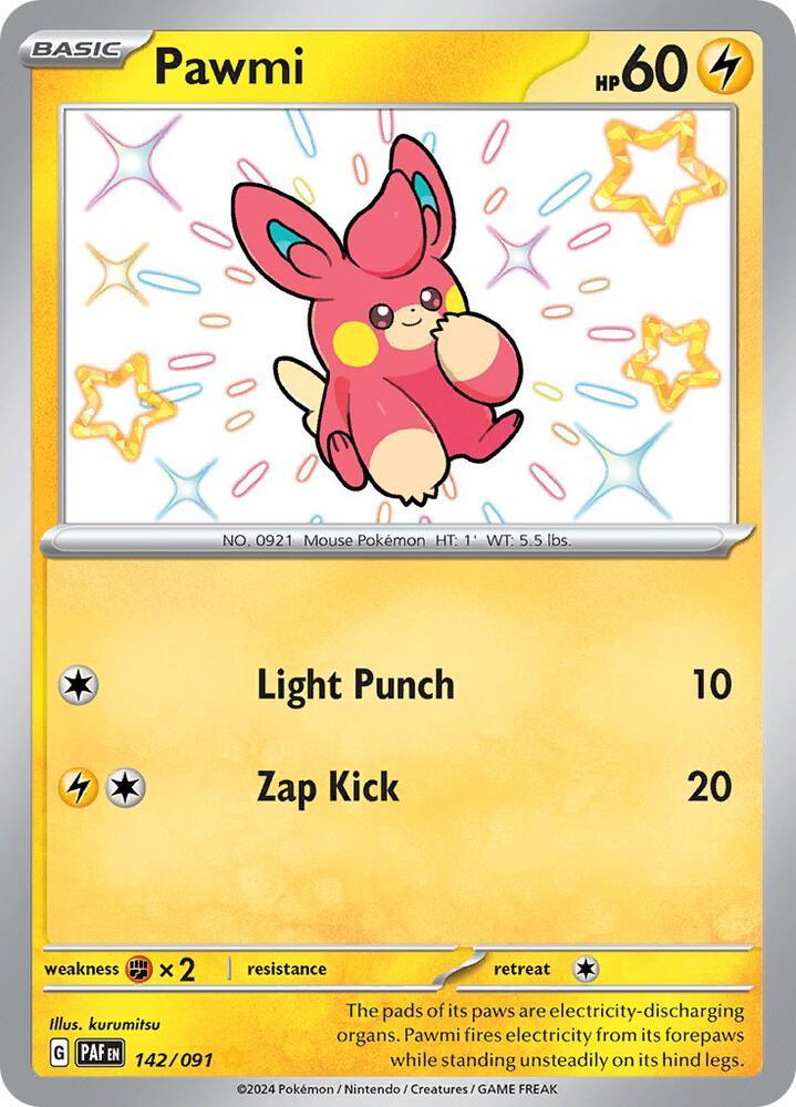 Pawmi (142/091) [Scarlet & Violet: Paldean Fates] (Online Only)
