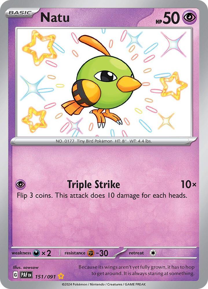 Natu (151/091) [Scarlet & Violet: Paldean Fates] (Online Only)