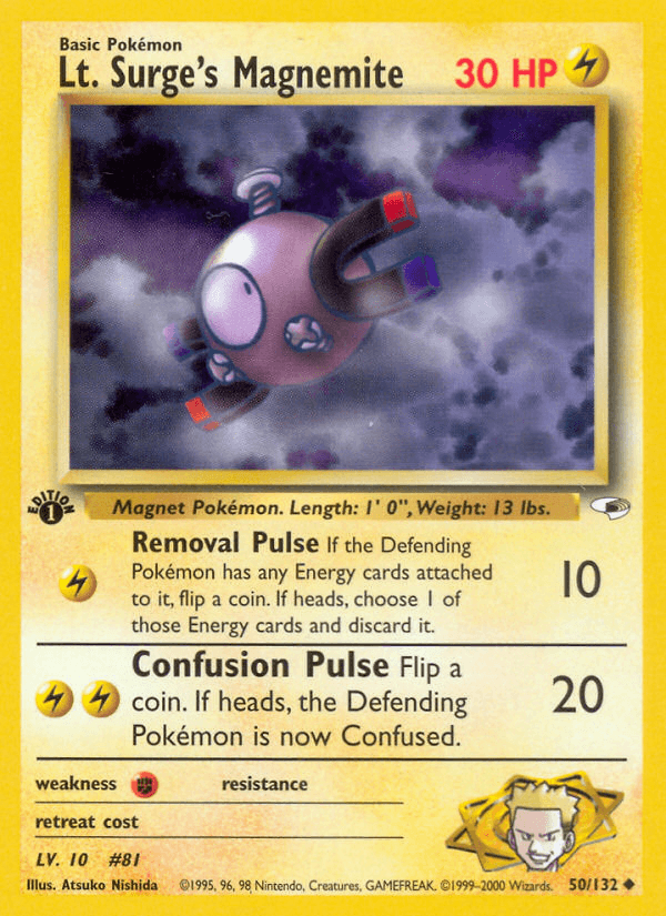 Lt. Surge's Magnemite (50/132) [Gym Heroes 1st Edition] (Online Only)
