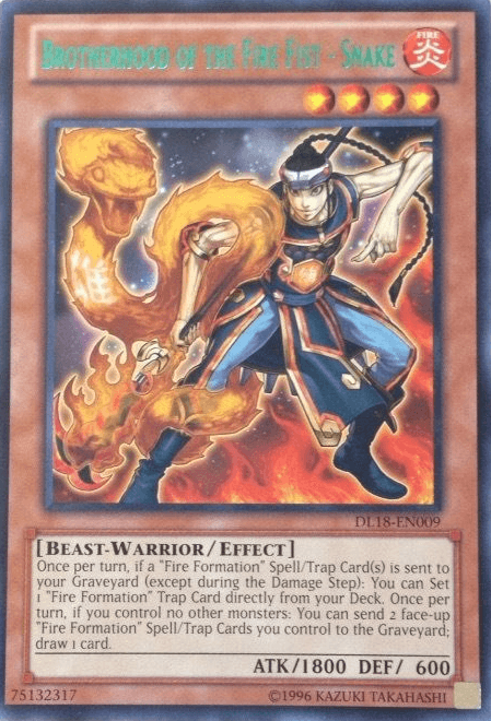 Brotherhood of the Fire Fist - Snake (Green) [DL18-EN009] Rare (ONLINE ORDER ONLY)