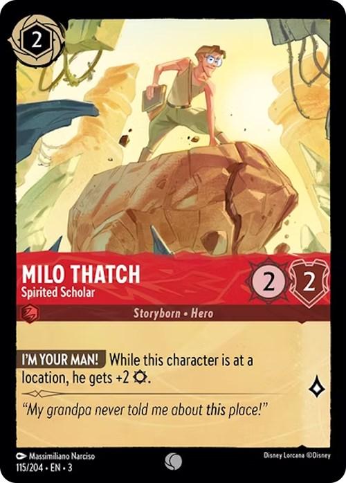 Milo Thatch - Spirited Scholar (115/204) [Into the Inklands] (ONLINE ORDER ONLY)