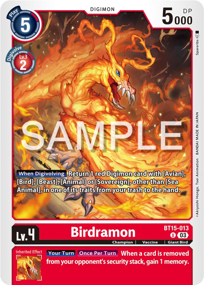 Birdramon [BT15-013] [Exceed Apocalypse] (ONLINE ORDER ONLY)