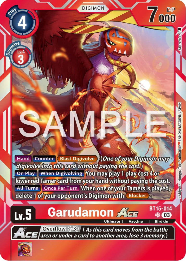 Garudamon Ace [BT15-014] [Exceed Apocalypse] (ONLINE ORDER ONLY)