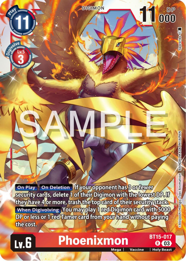 Phoenixmon [BT15-017] [Exceed Apocalypse] (ONLINE ORDER ONLY)