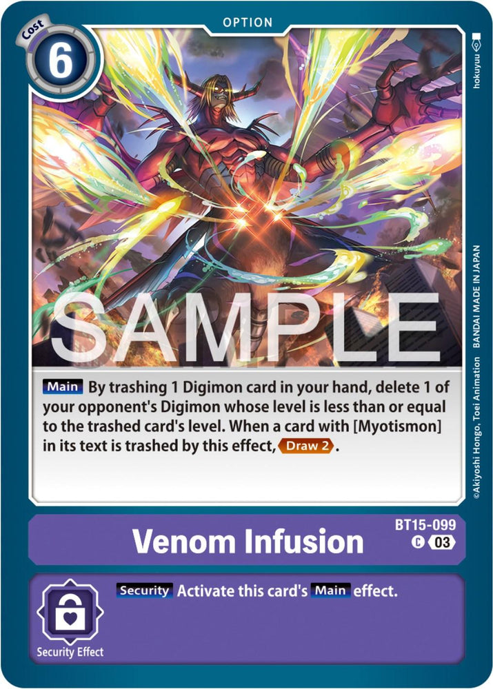 Venom Infusion [BT15-099] [Exceed Apocalypse] (ONLINE ORDER ONLY)