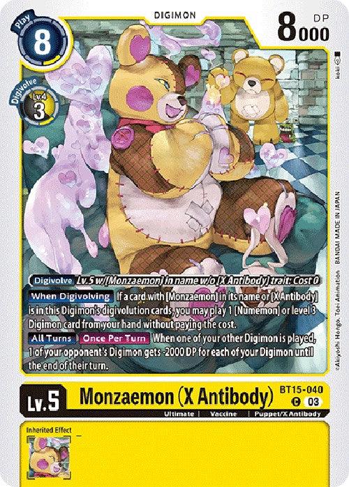 Monzaemon (X Antibody) [BT15-040] [Exceed Apocalypse] (ONLINE ORDER ONLY)